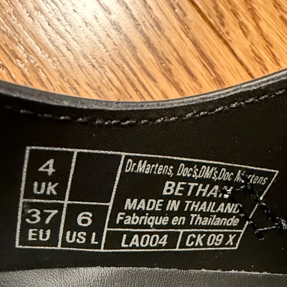 Dr. Martens Bethan Mary Jane Platform Shoes with Yellow Stitching - Picture 11 of 16